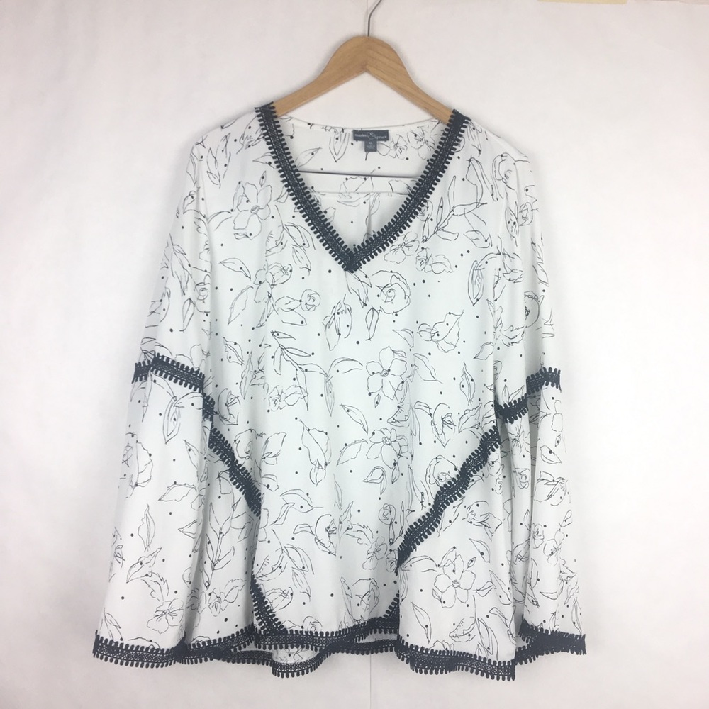 Market & Spruce Women’s Bell Sleeve Blouse XL